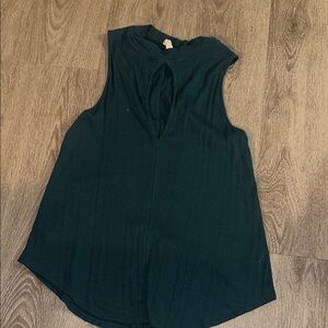 Sleeveless Green Women's Top